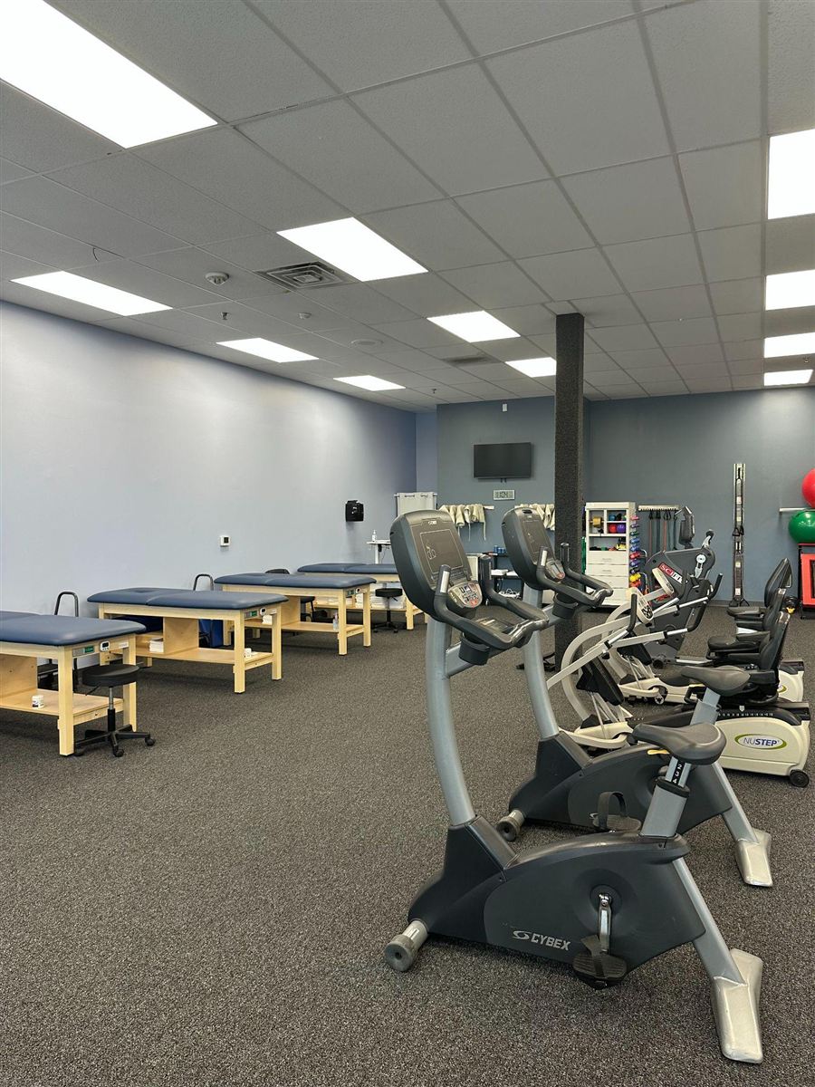 Treatment tables and exercise equipment at ProCare Aberdeen