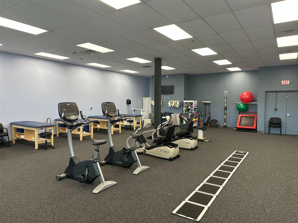 Exercise bikes and open gym space at ProCare Aberdeen